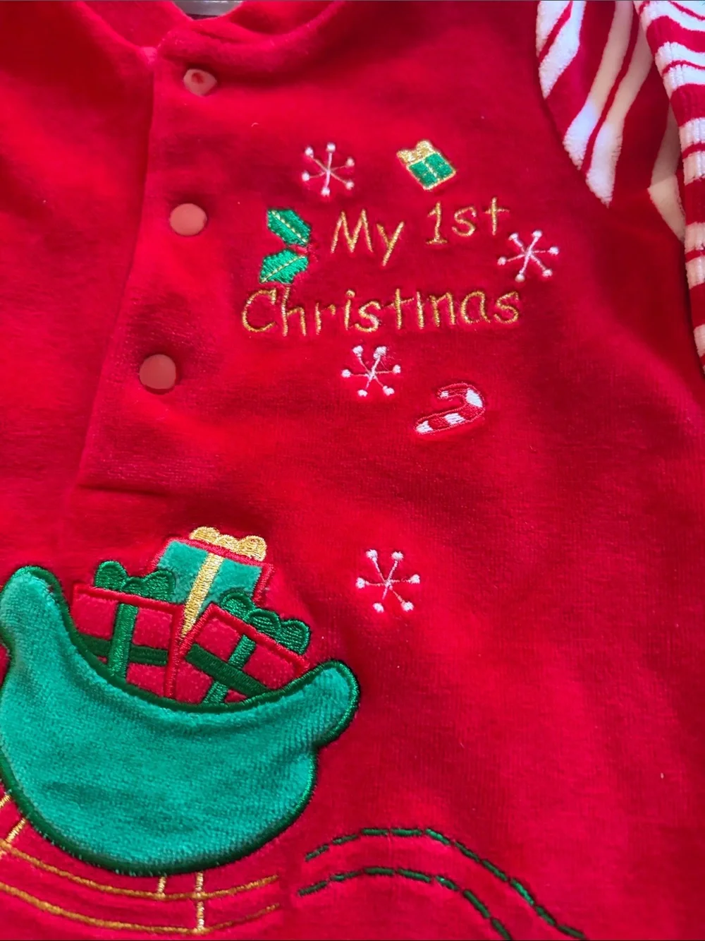 Carter's Red Green Christmas Baby Pajama Sleeper